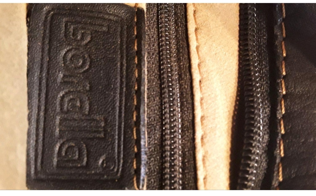 Schwarz braune Lederhandtasch mit Lederfutter von Borella – Vorschaubild 6